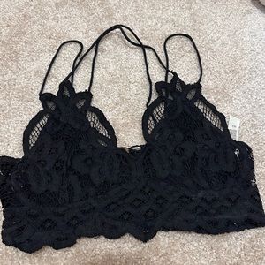 Free People black lace bralette